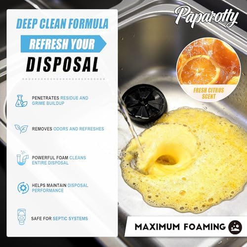 Tabletas Limpiadoras para Desagües PAPAROTTY, Limpieza Profunda y Desodorante para Fregaderos, Elimina Olores, Grasas y Residuos de Comida, - imagen 2