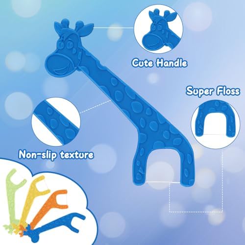 EcoFrenzy Palillos de Hilo Dental para Niños 200 Piezas (4 Paquetes de 50) - Biodegradables de Almidón de Maíz - Sabor Fresa - imagen 2