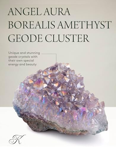 Geoda de Amatista Aura de Ángel KALIFANO – Amatista de Alta Energía con Titanio para Reiki, Wicca, Decoración Cristalina y Regalos Metafísicos – - imagen 4