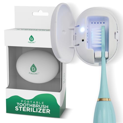 Estuche Sanitizador de Cepillos de Dientes Portátil Pursonic con Luz UV – Limpiador Recargable, Montaje Magnético, Compacto y Duradero (Batería de 30 - imagen 1