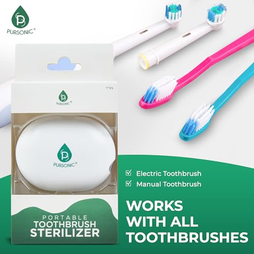Estuche Sanitizador de Cepillos de Dientes Portátil Pursonic con Luz UV – Limpiador Recargable, Montaje Magnético, Compacto y Duradero (Batería de 30 - imagen 2