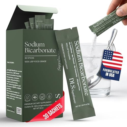Suplemento de Bicarbonato de Sodio DLS – Polvo Orgánico Puro en Sobres de 3g, 30 Porciones Individuales – Vegano, Sin Gluten, No Transgénico, - imagen 1