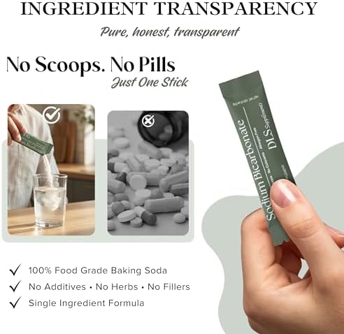 Suplemento de Bicarbonato de Sodio DLS – Polvo Orgánico Puro en Sobres de 3g, 30 Porciones Individuales – Vegano, Sin Gluten, No Transgénico, - imagen 3