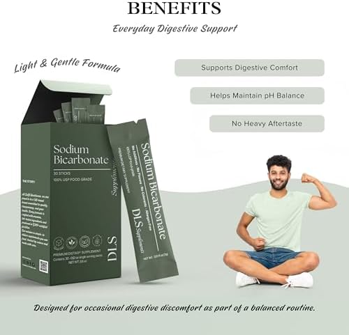 Suplemento de Bicarbonato de Sodio DLS – Polvo Orgánico Puro en Sobres de 3g, 30 Porciones Individuales – Vegano, Sin Gluten, No Transgénico, - imagen 4