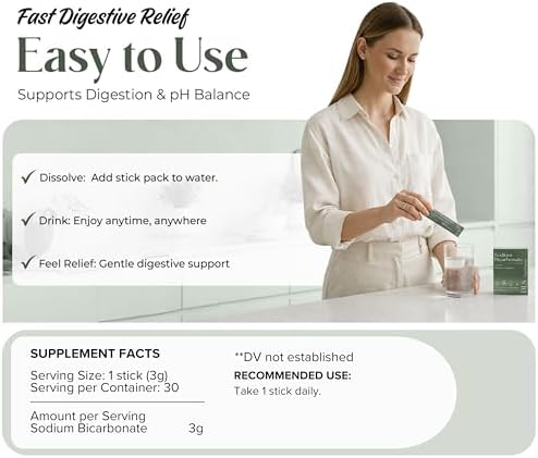 Suplemento de Bicarbonato de Sodio DLS – Polvo Orgánico Puro en Sobres de 3g, 30 Porciones Individuales – Vegano, Sin Gluten, No Transgénico, - imagen 5