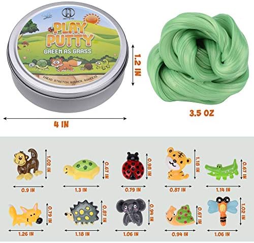 Putty Terapéutico Inner-Active para Niños con Encantos, Verde Pasto, Resistencia Media, Mejora Habilidades Motoras Finas y Fuerza en los Dedos, - imagen 3