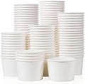 Tazas de Papel para Helado MATICAN - Paquete de 100 Tazas Desechables de 9 Oz para Postres, Sopa y Más, Color Blanco - imagen 1