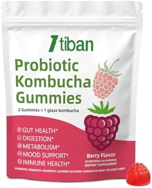 Gomitas Itiban Probioticas de Kombucha - Suplemento de Prebióticos, Probióticos, Postbióticos y Fibra para la Salud Digestiva, 60 piezas - imagen 1