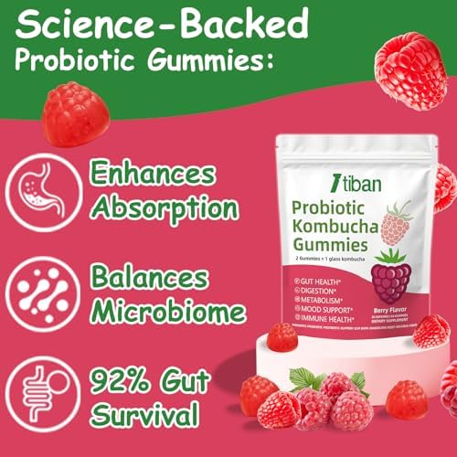 Gomitas Itiban Probioticas de Kombucha - Suplemento de Prebióticos, Probióticos, Postbióticos y Fibra para la Salud Digestiva, 60 piezas - imagen 3