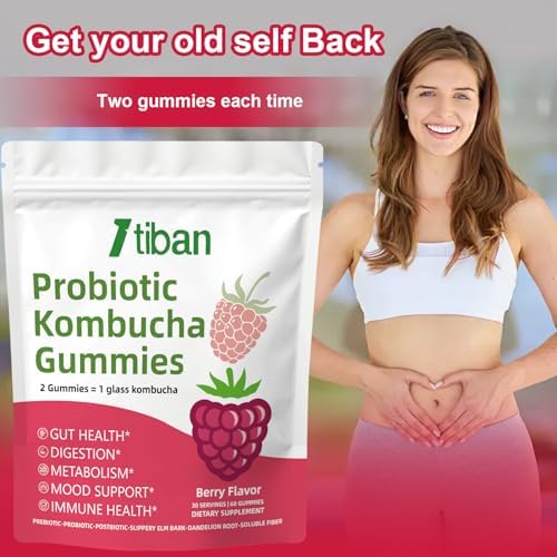 Gomitas Itiban Probioticas de Kombucha - Suplemento de Prebióticos, Probióticos, Postbióticos y Fibra para la Salud Digestiva, 60 piezas - imagen 6