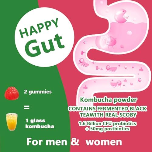 Gomitas Itiban Probioticas de Kombucha - Suplemento de Prebióticos, Probióticos, Postbióticos y Fibra para la Salud Digestiva, 60 piezas - imagen 7