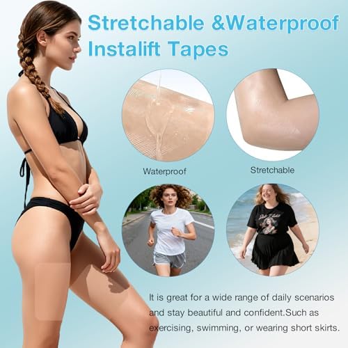 BFRAHD 30PCS Cinta Invisible Instantánea para Muslos y Piernas, Tensa la Piel Suelta con Cinta Corporal Cómoda y Transpirable, Efecto Alisador y - imagen 4