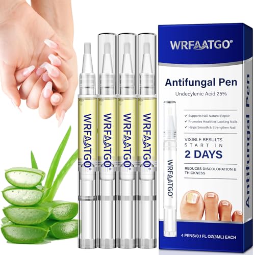 Bolígrafo para Hongos en Uñas, Tratamiento Extra Fuerte con 25% de Ácido Undecilénico para Uñas de Manos y Pies, 4PCS con Aceite de Árbol de Té y - imagen 1