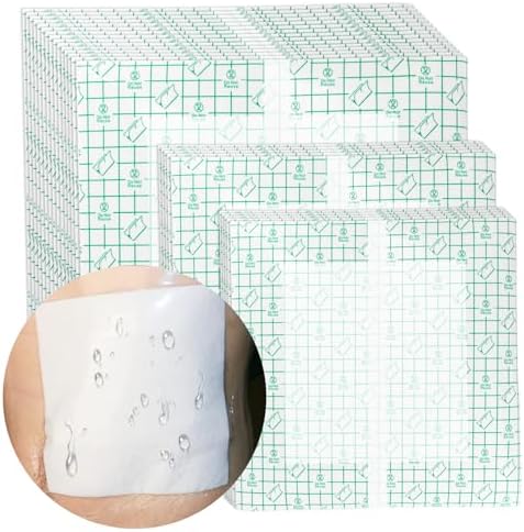 KONWEDA 25 Pzs Funda Impermeable para Bolsa de Ostomía 10x10, Protector de Baño para Estoma con Adhesivo y Vendaje para Suministros de Ostomía - imagen 1