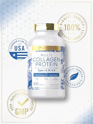 Cápsulas de Colágeno Múltiple Carlyle 2000mg | 300 Contenido | Tipos I, II, III, V, X | Suplemento de Péptidos de Colágeno, Keto, Paleo, Sin Gluten, - imagen 6