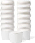 Tazas de Papel para Helado MATICAN - Paquete de 50, Bowls Desechables de 9 Oz para Postres, Ideal para Sundae, Yogur Congelado y Sopa, Color Blanco - imagen 1