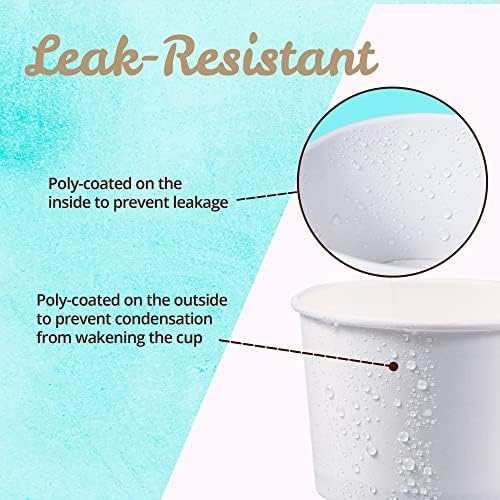 Tazas de Papel para Helado MATICAN - Paquete de 50, Bowls Desechables de 9 Oz para Postres, Ideal para Sundae, Yogur Congelado y Sopa, Color Blanco - imagen 5