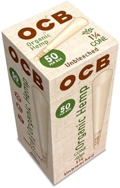 Conos de Papel de Arroz Orgánico OCB de Cáñamo Sin Blanquear 1-1/4 (84mm) - Paquete de 50 Conos - imagen 5
