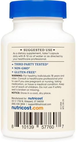 Nutricost Suplemento Glandular Adrenal (350mg) 90 Cápsulas - Corteza Adrenal Bovina, Libre de GMO y Gluten - imagen 4