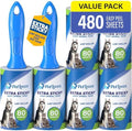 Rodillos Adhesivos PetLovers para Pelo de Mascota Extra Pegajosos - Paquete de 6, Removedor de Pelusa para Ropa - imagen 1