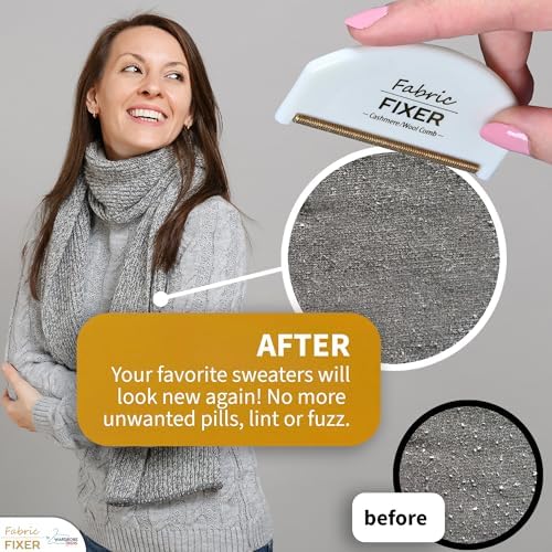 Set de 2 Peines Quitapelusas de Cashmere y Multi-Tela - Removedor de Pilling para Suéteres, Ropa Delicada y Muebles - imagen 3