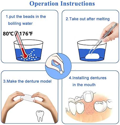 Kit de Reparación Dental - Perlas Térmicas para Rellenar y Arreglar Dientes Faltantes o Adhesivo para Dentaduras Falsas - imagen 5