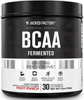 Jacked Factory BCAA en Polvo (Fermentado) - Suplemento de Aminoácidos Esenciales 6g para Recuperación Muscular, Menor Fatiga y Mayor Fuerza - 30 - imagen 1