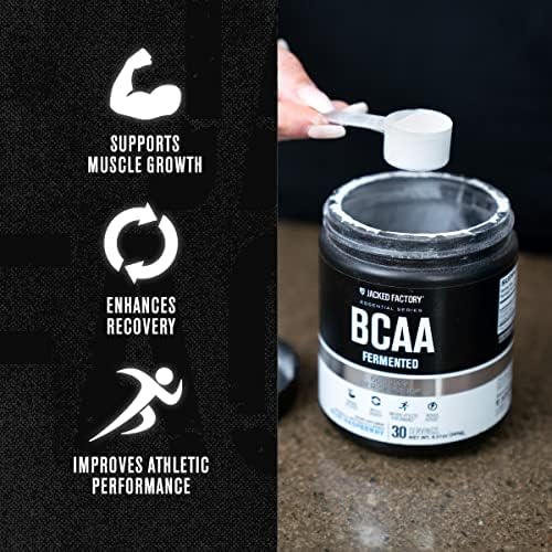 Jacked Factory BCAA en Polvo (Fermentado) - Suplemento de Aminoácidos Esenciales 6g para Recuperación Muscular, Menor Fatiga y Mayor Fuerza - 30 - imagen 5