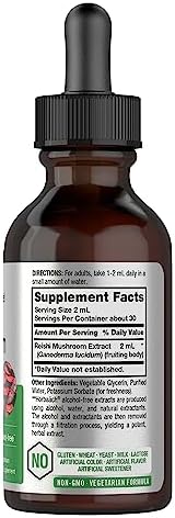 Extracto de Hongo Reishi Horbäach | 2 Fl Oz | Gotas Líquidas | Ganoderma Lucidum | Vegetariano, Sin Alcohol | Suplemento Sin OGM y Sin Gluten - imagen 2