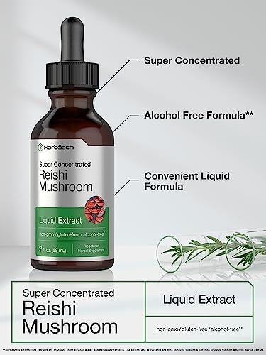 Extracto de Hongo Reishi Horbäach | 2 Fl Oz | Gotas Líquidas | Ganoderma Lucidum | Vegetariano, Sin Alcohol | Suplemento Sin OGM y Sin Gluten - imagen 3