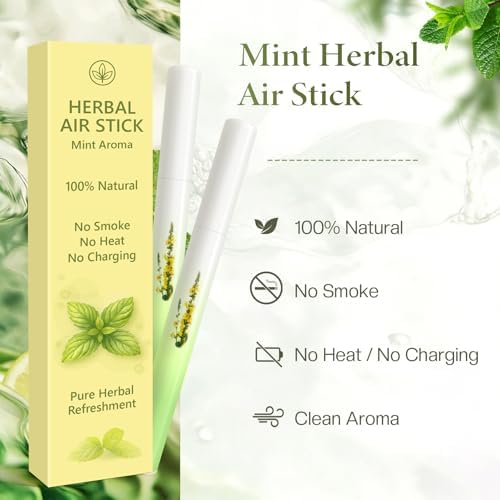 Stick Herbal Sin Humo 2 Piezas - Inhalador No Eléctrico, Saborizante Refrescante con Aceites Esenciales de Mentol, Libre de Nicotina y Tabaco - imagen 4