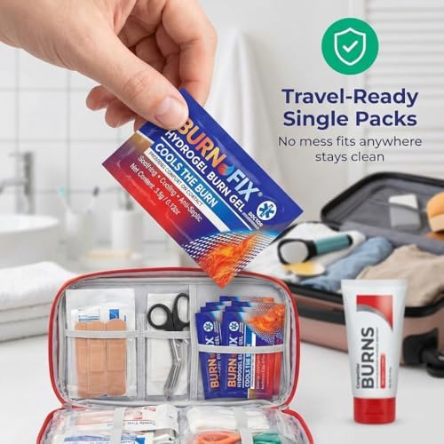 Paquete de Gel para Quemaduras — 25 Paquetes de Gel Hidrogel para Alivio de Quemaduras con Tecnología de Disipación de Calor® — Enfriamiento - imagen 4