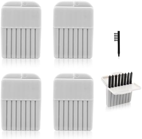 Filtros para Audífonos 32 Piezas, Filtros de Cera para Phonak, Widex, Unitron y Resound, Kit de Limpieza con Cepillo, 4 Paquetes/32 Filtros (Gris) - imagen 3