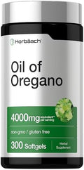 Aceite de Orégano Horbäach | 300 Cápsulas Blandas | Suplemento Natural de Carvacrol | Extracto Libre de OGM y Gluten - imagen 1