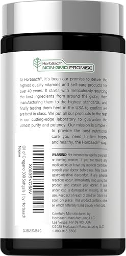 Aceite de Orégano Horbäach | 300 Cápsulas Blandas | Suplemento Natural de Carvacrol | Extracto Libre de OGM y Gluten - imagen 3