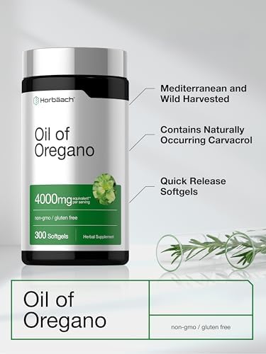 Aceite de Orégano Horbäach | 300 Cápsulas Blandas | Suplemento Natural de Carvacrol | Extracto Libre de OGM y Gluten - imagen 4