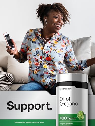 Aceite de Orégano Horbäach | 300 Cápsulas Blandas | Suplemento Natural de Carvacrol | Extracto Libre de OGM y Gluten - imagen 6