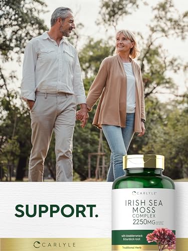 Cápsulas de Musgo Marino Irlandés Carlyle | 150 Contenido | Fórmula Compleja con Fucus y Raíz de Bardana | Sin OGM y Libre de Gluten - imagen 6