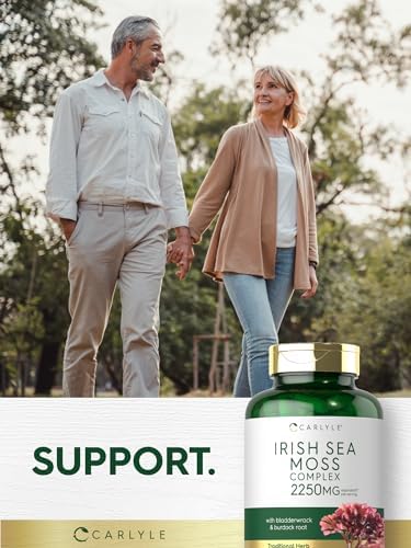 Cápsulas de Musgo Marino Irlandés Carlyle | 150 Contenido | Fórmula Compleja con Fucus y Raíz de Bardana | Sin OGM y Libre de Gluten - imagen 7