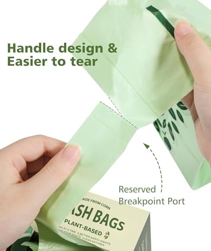 Bolsas de Compostaje AYOTEE Pequeñas de 2.6 Galones con Asas, 100 Bolsas de Basura Compostables Biodegradables para Bote de 10 Litros - imagen 4