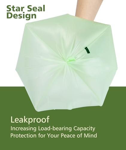 Bolsas de Compostaje AYOTEE Pequeñas de 2.6 Galones con Asas, 100 Bolsas de Basura Compostables Biodegradables para Bote de 10 Litros - imagen 6