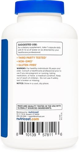 Nutricost Óxido de Magnesio (400mg) 240 Cápsulas - Veganas, Sin OGM, Sin Gluten - imagen 4