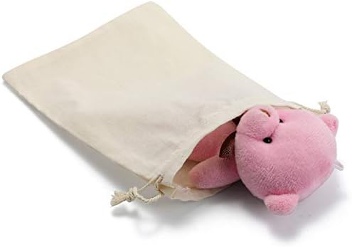 Bolsas de Algodón con Cuerda DRQ - Pouches Ecológicos de Muselina para Regalos y Fiestas (5 x 7 pulgadas) - 50 Piezas de Tela de Algodón Sin Blanquear - imagen 4