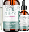 Probioticos Líquidos Healthy Genetics para Mujeres, Hombres y Niños | Prebiótico + Jengibre + Probióticos para la Salud Digestiva | 30 Porciones, Sin - imagen 1