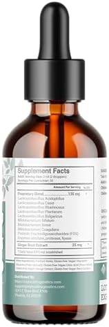 Probioticos Líquidos Healthy Genetics para Mujeres, Hombres y Niños | Prebiótico + Jengibre + Probióticos para la Salud Digestiva | 30 Porciones, Sin - imagen 7