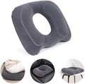 Cojín Inflable AirSwim para Hemorroides, Almohada Donut para Dolor de Coccix, Cojín Ajustable para Sillas, Postparto, 17.7'' x 15.4'' x 4.3'' (Gris) - imagen 1
