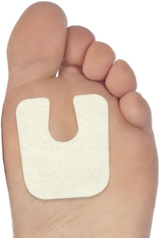Paquete de 24 Almohadillas de Fieltro en Forma de U, 1/8” de Grosor, Protección y Alivio Efectivo para Callos, Ideal para Dolor en los Pies y Cuidado - imagen 1
