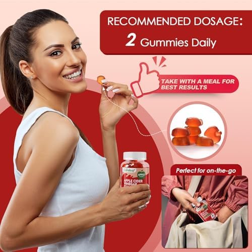 Gomitas de Vinagre de Sidra de Manzana Careleaf, 1000mg AVC y Vitaminas B6 y B12, 60 piezas para Metabolismo, Digestión, Detox y Salud Inmunológica - imagen 5