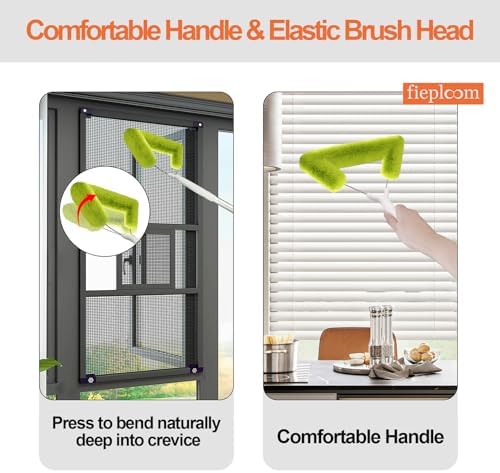 Cepillo Limpiador de Pantallas Fieploom con Extensión de 62in, Innovador Limpiador de Malla para Ventanas, Pantallas de Patio, Puertas y Cercas - Uso - imagen 2