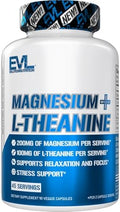 Suplemento de Magnesio L-Teanina - Evlution Nutrition Mind & Body, Magnesio Calmante con L-Teanina para Enfoque y Relajación - Vegano, No GMO y Libre - imagen 1